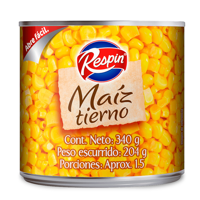 Maíz Tierno Respin Lata 340Gr | SuperBooM